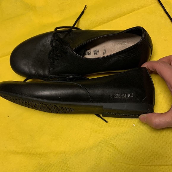 Birkenstock Saunders Lace Up Black Derby Shoes Women\'s Size 36